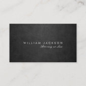 Carte De Visite Bureau de la loi en cuir noir (Devant)