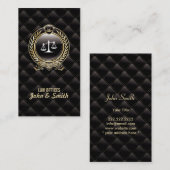 Carte De Visite Bureau de l'avocat de luxe Avocat Dark Law (Devant / Derrière)