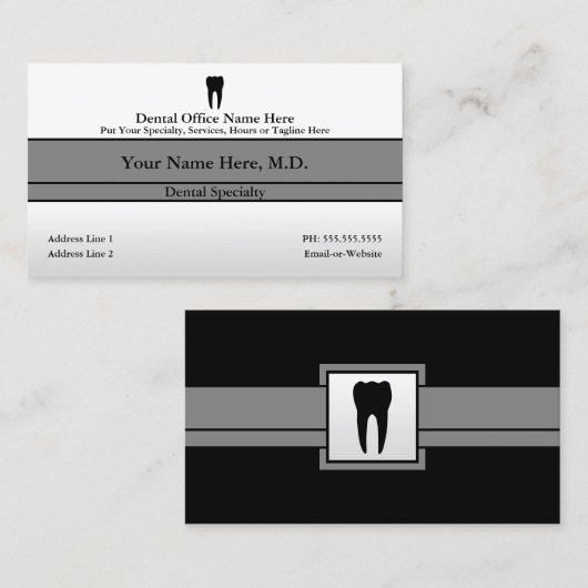 Carte De Visite bureau dentaire (Devant / Derrière)