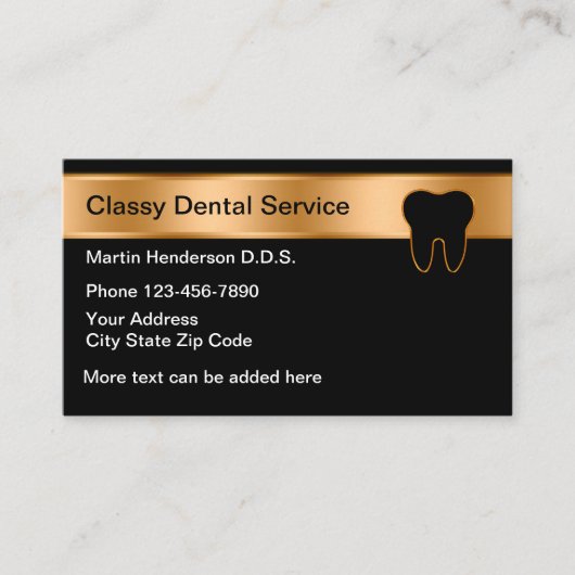 Carte De Visite Bureau dentaire classique (Devant)