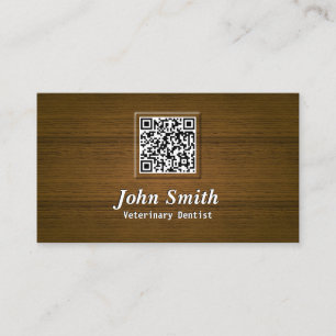 Carte De Visite Bureau dentaire de QR de dentiste vétérinaire en