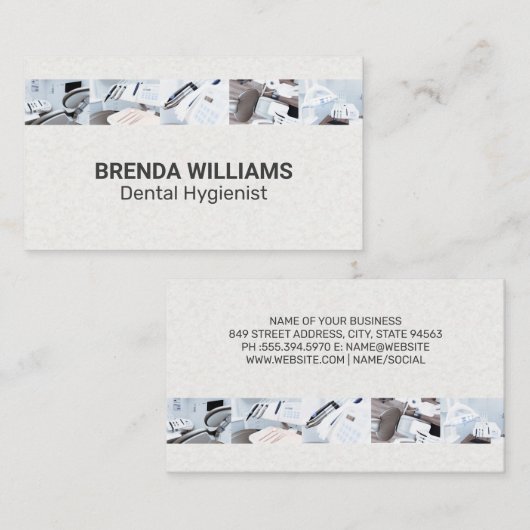 Carte De Visite Bureau dentaire | Dentiste (Devant / Derrière)