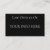 Carte De Visite Bureau du Procureur (Dos)