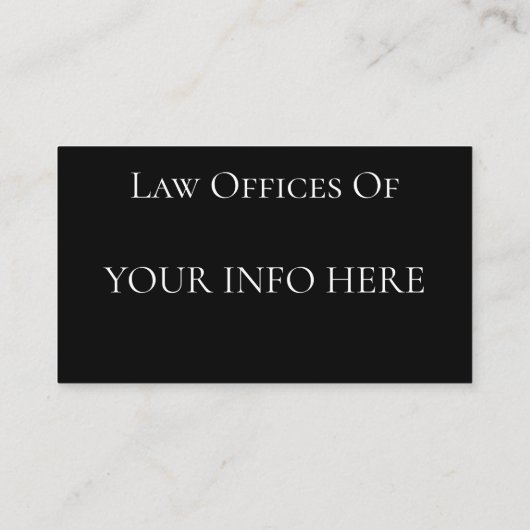 Carte De Visite Bureau du Procureur (Dos)