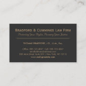 Carte De Visite Bureau du Procureur noir (Devant)