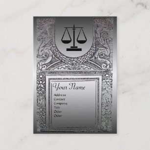 Carte De Visite BUREAU JURIDIQUE, ATTORNEY Platinum Monogramme