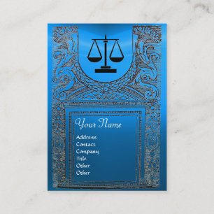 Carte De Visite BUREAU JURIDIQUE, AVOCAT Monogramme ,bleu
