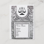 Carte De Visite BUREAU JURIDIQUE, MONogramme DU PROPRIÉTAIRE, Perl (Devant)