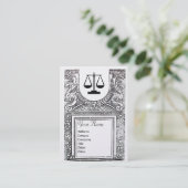 Carte De Visite BUREAU JURIDIQUE, MONogramme DU PROPRIÉTAIRE, Perl (Debout devant)