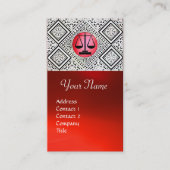 CARTE DE VISITE BUREAU JURIDIQUE, PROCUREUR BLACK ROUGE DOMMASQUE (Devant)