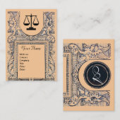 Carte De Visite BUREAU JURIDIQUE, PROCUREUR Monogramme (Devant / Derrière)