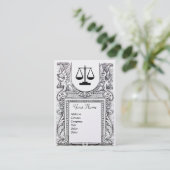 Carte De Visite BUREAU JURIDIQUE, PROCUREUR Monogramme Black White (Debout devant)