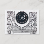 Carte De Visite BUREAU JURIDIQUE, PROCUREUR Monogramme Black White (Dos)