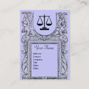 Carte De Visite BUREAU JURIDIQUE, PROCUREUR Monogramme, bleu