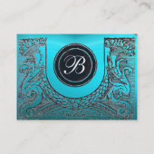 Carte De Visite BUREAU JURIDIQUE, PROCUREUR Monogramme bleu (Dos)