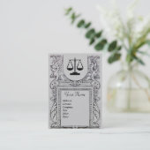 Carte De Visite BUREAU JURIDIQUE, PROCUREUR Monogramme, gris (Debout devant)