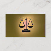 Carte De Visite BUREAU JURIDIQUE, PROCUREUR Monogramme noir jaune (Dos)