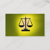 Carte De Visite BUREAU JURIDIQUE, PROCUREUR Monogramme noir jaune  (Dos)