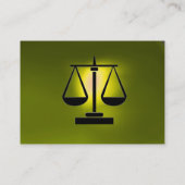 Carte De Visite BUREAU JURIDIQUE, PROCUREUR Monogramme noir jaune  (Dos)