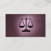 Carte De Visite BUREAU JURIDIQUE, PROCUREUR Monogramme noir violet (Dos)