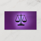 Carte De Visite BUREAU JURIDIQUE, PROCUREUR Monogramme noir violet (Dos)