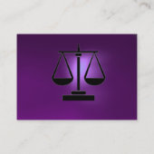 Carte De Visite BUREAU JURIDIQUE, PROCUREUR Monogramme noir violet (Dos)