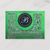 Carte De Visite BUREAU JURIDIQUE, PROCUREUR Monogramme vert (Dos)