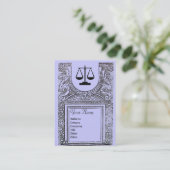 Carte De Visite BUREAU JURIDIQUE, PROPRIÉTAIRE 2 Monogramme, bleu (Debout devant)