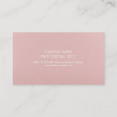 Carte De Visite Bureau | Lettres Embossées En Cuir Rose (Dos)