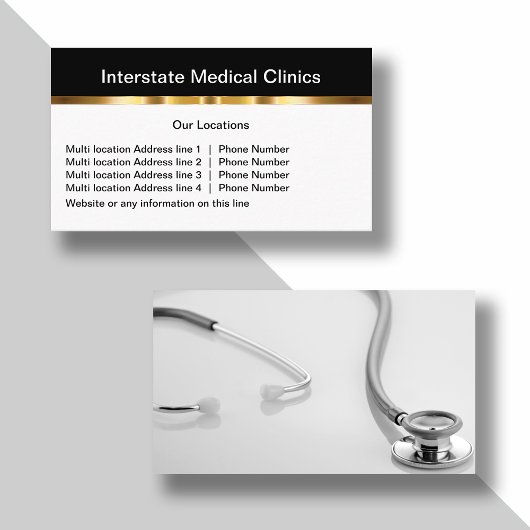 Carte De Visite Bureau Médicale Classé à plusieurs emplacements
