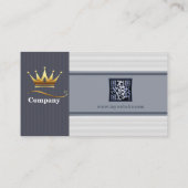 Carte De Visite Bureau Moderne Business Branché Logo gris blanc (Dos)