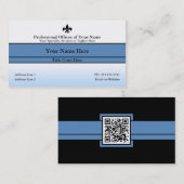 Carte De Visite bureau professionnel code QR (Devant / Derrière)