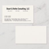 Carte De Visite Bureau professionnel simple et élégant (Devant / Derrière)