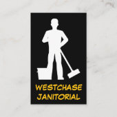 Carte De Visite Bureau Service de nettoyage Janitorial Moderne (Devant)
