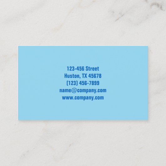 Carte De Visite Bureau Services de nettoyage ménager (Dos)