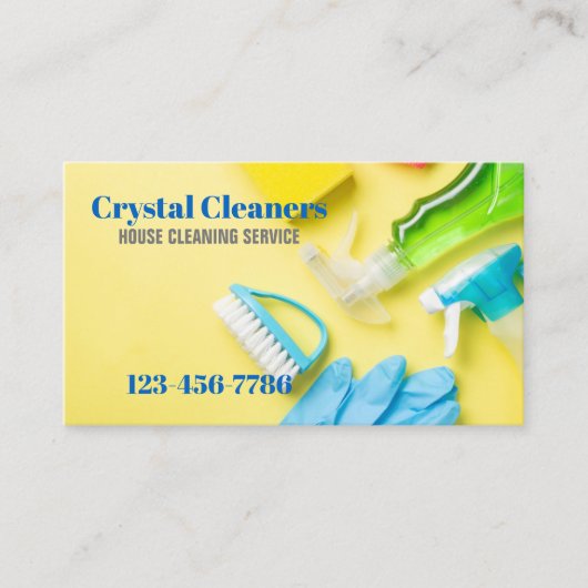 Carte De Visite Bureau Services de nettoyage ménager (Devant)