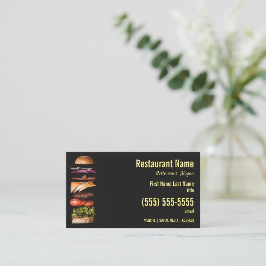 Carte de visite Burger (Debout devant)