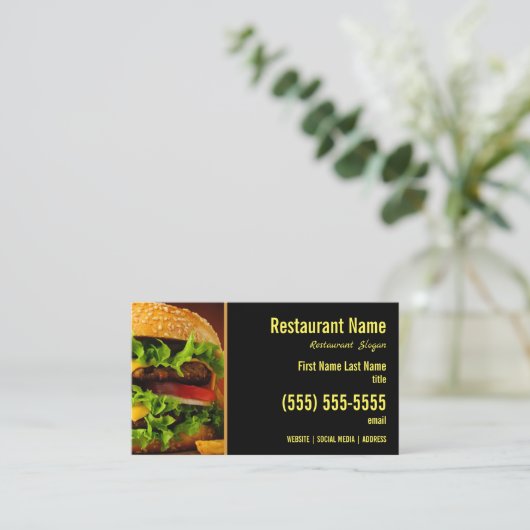 Carte de visite Burger (Debout devant)