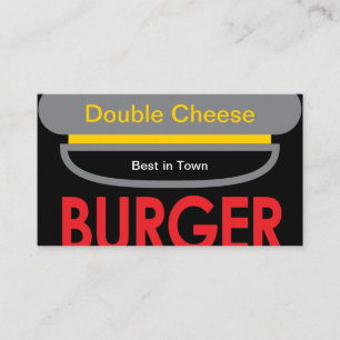 Carte De Visite Burger à deux fromages