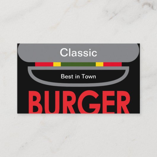 Carte De Visite Burger classique (Devant)