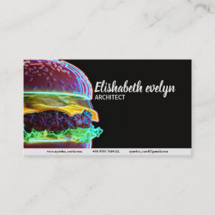 Carte De Visite Burger Cyberpunk Glow f542