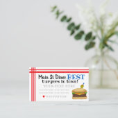 Carte De Visite Burger/Dîner/Restaurant (Debout devant)