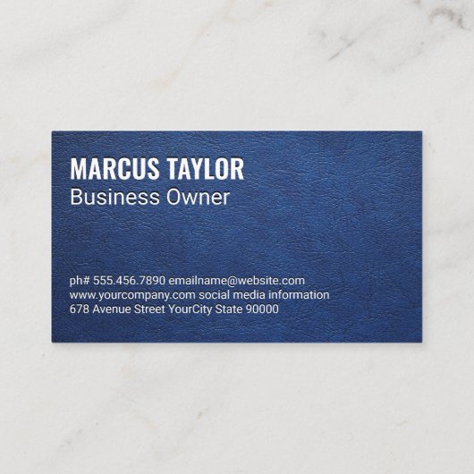 Carte De Visite Burger et fruits servis | Arrière - plan en cuir b (Dos)