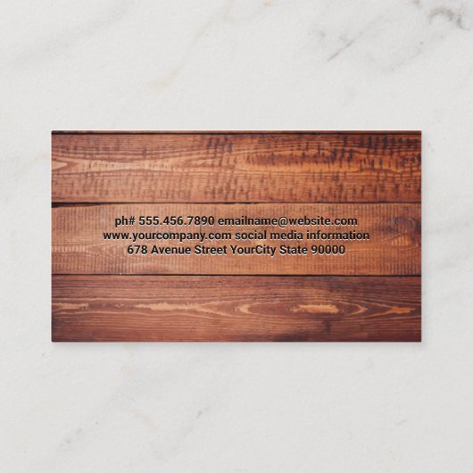 Carte De Visite Burger | Restaurant (Dos)