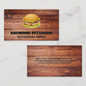 Carte De Visite Burger | Restaurant (Devant / Derrière)
