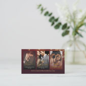 Carte De Visite Burgundy Bokeh Romance Book Series Author (Debout devant)