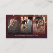 Carte De Visite Burgundy Bokeh Romance Book Series Author (Devant)