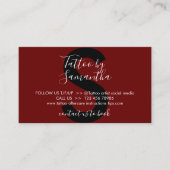 Carte De Visite Burgundy Corps Art Instructions de soins postérieu (Devant)