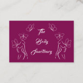 Carte De Visite Burgundy Logo Femmes Soins du corps (Devant)