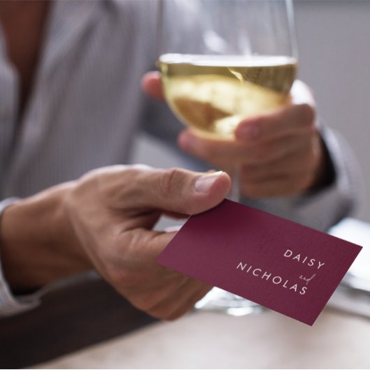 Carte De Visite Burgundy Maroon Comptable Avocat Tous Professionne